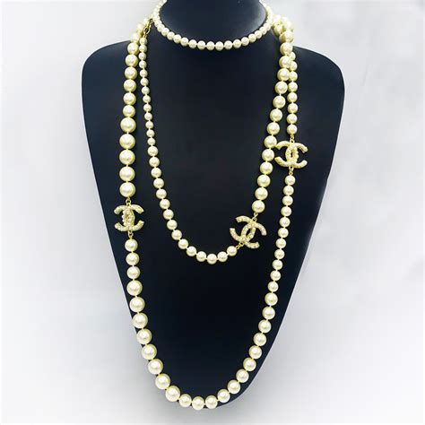 chanel pearls necklace|authentic chanel pearl necklace.